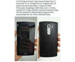 Lg G4 Original Versión Tapa Cuero Barato
