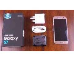 Samsung S7 Flat Rosado Perfecto Estado Poco Uso Accesorios Y Factura.Cambio
