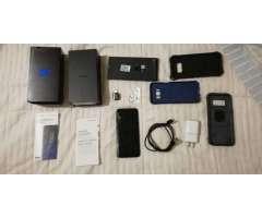 Samsung S8 Negro en Caja 3 forros, cargador 64gb