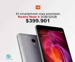 Xiaomi Redmi Note 4 32gb, TIENDA FÍSICA VIDRIO TEMPLADO Y ESTUCHE,nuevo, garantia, sella...