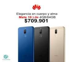 Huawei Mate 10 lite 64gb 4g , GARANTÍA, INCLUYE 2 Estuches y Vidrio templado,Nuevos. TIE...