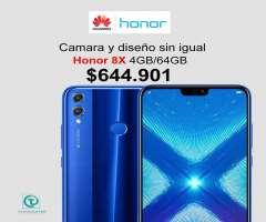 Huawei honor 8X 4GB&#x2f;64GB nuevos, sellados, TIENDA FÍSICA, los esperamos. Mate 20 lite.