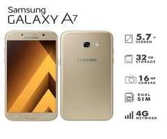 CELULAR NUEVO SAMSUNG Galaxy A7 DS 4G Dorado 32GB, DUAL SIM, Octa Core Extradelgado BARATO