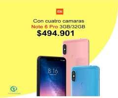 Xiaomi Redmi Note 6 Pro 3&#x2f;32GB, GARANTÍA, Tienda Física, Incluye Vidrio Temp...