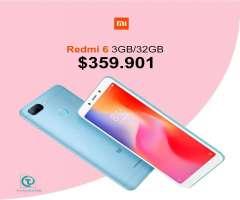 Xiaomi redmi 6 3GB&#x2f;32Gb Huella, doble camara, nuevos, sellados, originales, TIENDA FISICA.