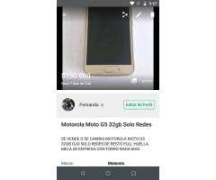 Moto G5 Solo Redes