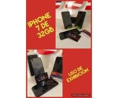 Llegaron iPhone 7 de 32gb uso de exhibicion factura y garantia super precio